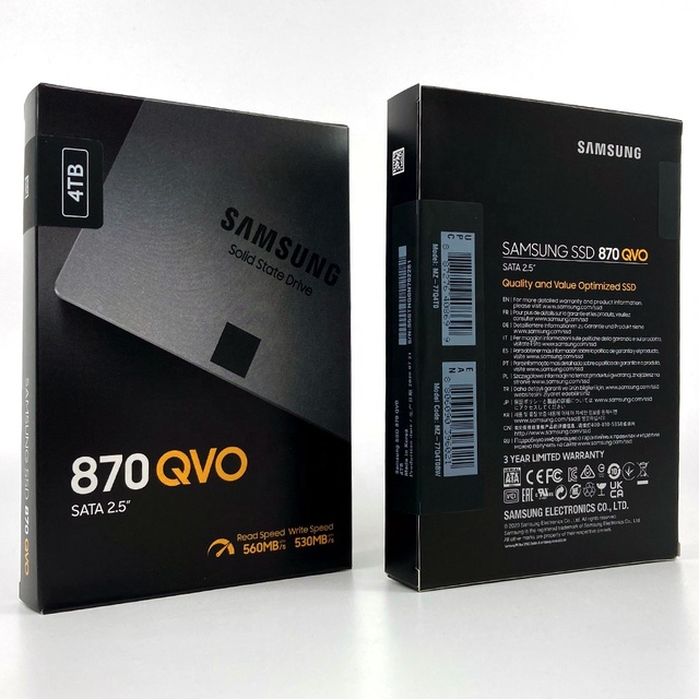 MZ-77Q4T0BW Internal SSD 870 QVO Series 4TB HDD Capacity for Desktop New Stock Product