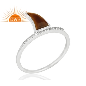 New Engagement Band <b>Ring</b> Wholesale Fine Jewelry Wholesaler Glorious <b>Tiger</b> <b>Eye</b> Gemstone <b>Ring</b> 925 Silver Jewelry - Product Image 2