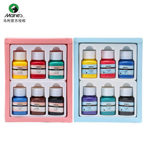 Maries Bộ Sơn Gốm Thủy Tinh 6 Màu 30Ml Sơn Acrylic Tự Làm Cho Lọ Sứ Thủy Tinh Vẽ Tay - Product Image 6