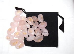 Comprar de cuarzo rosa Rune | Rose cuarzo Rune | Cuarzo Rosa runa conjunto en línea - Product Image 2