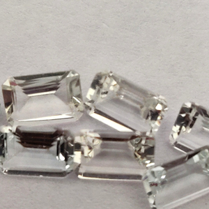 Topacio octagonal blanco Natural tallado, 3x5mm a 8x10mm - Product Image 4