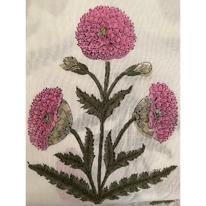 Tela de algodón puro con estampado de bloque de mano indio 100% a medida suave para vestidos camisas bolsas cubre cortinas - Product Image 1