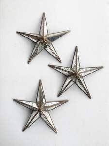 Support mural argenté Étoile en verre Mercury pour décoration murale - Product Image 5