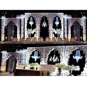 Top Asian <b>Wedding</b> Stage Back <b>Frame</b> Setup Exclusive Vintage Theme <b>Wedding</b> Stage Panels Top Asian <b>Wedding</b> Stage Back <b>Frame</b> Setup - Product Image 1