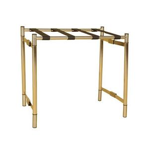 Portaequipajes plegable de calidad de lujo en acero inoxidable Portaequipajes pulido dorado para uso doméstico y hotelero - Product Image 2