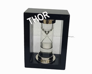 Modern Black Wood and Acrylic Sand Fashion Glass <b>Hourglass</b> Timer Clock Office and Home Decor for Wedding Occasions - Product Image 4