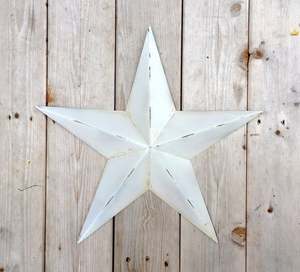 ยุ้งฉางดาวโลหะสีขาวแนวชนบทแบบแขวนติดผนัง100ดาวแบบมีความสุขพีซี MOQ - Product Image 1