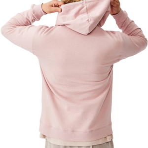 2021 Custom bulk design logo blank fleece fitness men casual pink color pure cotton fleece as per customer demand. - Product Image 4