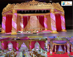 Mandap de Fusión Fantástica para Bodas Indias, Mandap de Boda Indio Moderno y de Fusión, Mandap de Boda de Estilo Indio y Fiyiano, Canadá - Product Image 4
