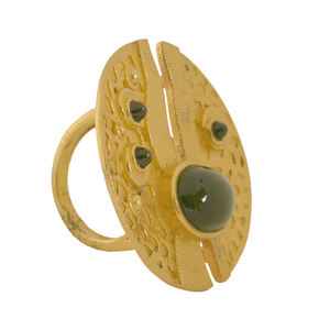 แหวนเงินแท้ 925 ชุบทอง 18K ประดับพลอยออนิกซ์ดำธรรมชาติ ดีไซน์ทันสมัย สำหรับงานแต่งงาน-ใส่ได้ทั้งชายและหญิง - Product Image 2