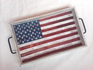 Nueva Bandeja de Madera con Diseño Desgastado y Bandera Americana - Product Image 6