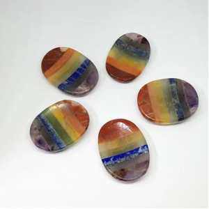 Pierres à pouce motif fruits du cristal naturel, 7 Chakra, meilleure qualité, vente en gros, 50-100 - Product Image 2