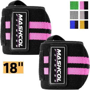 Vente en gros de dragonne robuste personnalisée pour l'haltérophilie Poignets pour femmes 18 pouces Poignets élastiques avec boucle de frappe - Product Image 6
