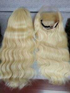 HAMDAAN IMPEX naturel indien Remy cheveux dentelle frontale perruque lâche vague profonde Style pré-collé bande modèle corps 30 pouces - Product Image 4