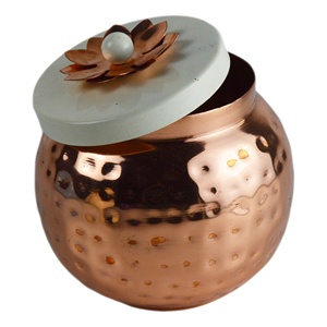 Tarro de Metal brillante para galletas, tarro plateado y pintado, Combo de acabado para galletas, macetas y contenedor, diseño de Metal - Product Image 1