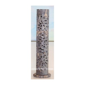 Dernier support de bâton d'encens en pierre stéatite naturelle sculpté à la main Design en bois de graine Diffuseur de parfums d'intérieur au jasmin - Product Image 1