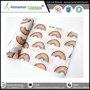 Newborn Baby <b>Muslin</b> <b>Swaddle</b> <b>Blanket</b> - Product Image 3