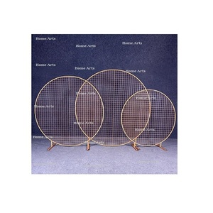 ฉากหลังขนาดต่างๆ3ชุดการออกแบบที่เป็นเอกลักษณ์ฉากหลังเหล็กสีทอง - Product Image 1