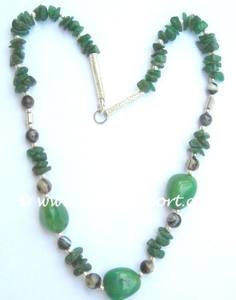 Onyx vert Tumble Pierre Aventurine Puce Collier Style Ethnique Perles Agate Fiançailles Unisexe Femmes Cadeau Fête De Mariage - Product Image 1
