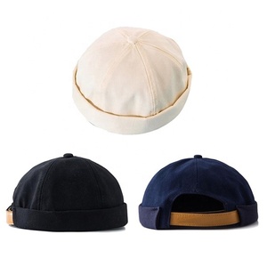Fashion Adjustable Unisex Docker Sailor Biker Baseball <b>Cap</b> Casual <b>Brimless</b> Denim 100% Cotton Summer - Product Image 3