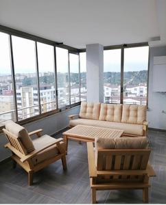 Canapé cadre en bois massif salon canapés en bois de caoutchouc meubles canapé ensemble de l'indonésie - Product Image 5