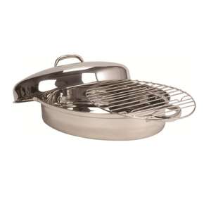 Grand plat à lasagne en acier inoxydable plat en métal durable pour la cuisson et le service - Product Image 1