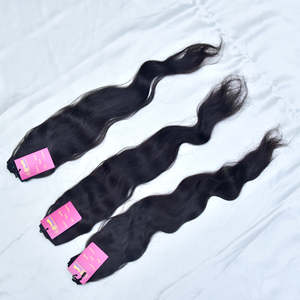 Extensión del pelo humano de la Virgen 100% cutícula alineada pelo cutícula alineada ondulado indio virginal recto rizado paquetes de cabello humano - Product Image 4