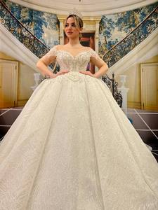 Robe de mariée longue et élégante en mousseline, Satin, Tulle, tenue de soirée, de luxe, de haute qualité, nouveau, - Product Image 3