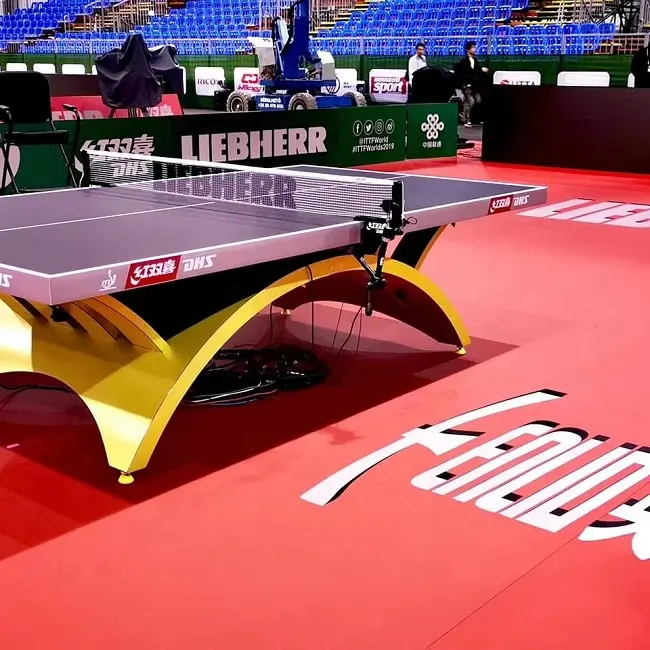 Сертифицированный ПВХ коврик Enlio ITTF, доступный пластиковый коврик, высококачественный настил для настольного тенниса