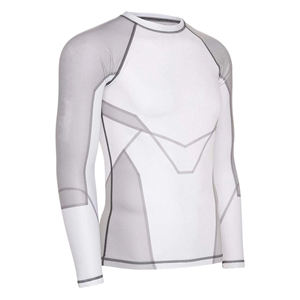 Protège-éruption MMA manches longues en polyester/nylon anti-bactérien et anti-UV de compression impression par sublimation de logo personnalisé transfert unisexe - Product Image 6