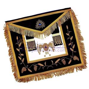 Masonic Scottish Rite 95th Degree <b>Apron</b> <b>Black</b> Velvet | Masonic Regalia <b>Apron</b> Supplier - Product Image 1