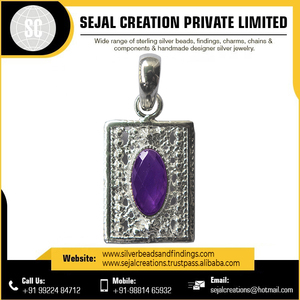 Colgantes de piedras preciosas de plata esterlina 925 Unisex de la mejor calidad, patrón de corazón, Hip Hop, envío rápido para regalo - Product Image 4