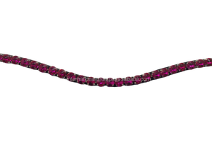 Bandeau à sourcils de cheval Bandeau à sourcils rond en cristal Bandeau à sourcils de fabricant Bling Crystal Horse Bridle anglais USA Leather Polo Black - Product Image 2