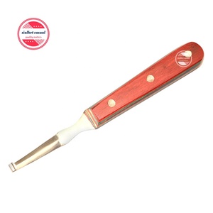 Cuchillo de hoja contorneada estrecha para zurdos, construcción de acero inoxidable con mango de madera pulido, Animal y veterinario - Product Image 4