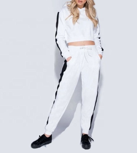 Sweat-shirt à capuche de haute qualité personnalisé OEM pour femmes Sports Gym Fitness Respirant Ensemble de survêtement 2 pièces - Product Image 3