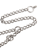 Lien plat en acier inoxydable 304 réglable 3 joint torique Pet Slip P chaîne collier en gros chien étranglement chaîne collier
