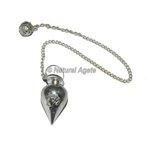 ลูกตุ้มทองเหลืองเงิน Om | ซื้อลูกตุ้มโลหะทองเหลือง Natrual Agate - Product Image 1