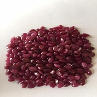 Pierres précieuses en rubis naturel de qualité AAA, taille ovale, rouge, traitées thermiquement, 260 carats