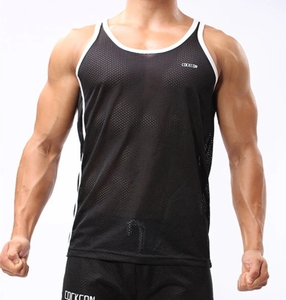 Remise par lots Gilet de sport pour homme Muscle Fitness Bodybuilding Couleur unie Collection de gilets ouverts du Bangladesh - Product Image 1