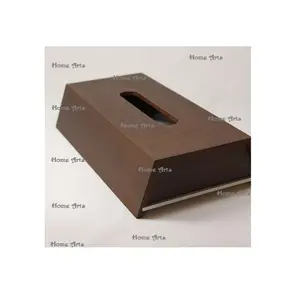 优质棕色木质纸巾盒定制形状尺寸餐巾盒批发供应商