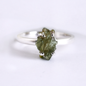 Moldavite anillo de plata de piedras preciosas, joyería de plata de ley 925 ER1818 - Product Image 4