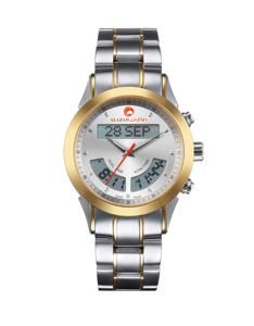 Montre Alazan Islamique Alasr Musulmane avec Heure de l'Adhan, Boussole Qibla Automatique en Acier Inoxydable, Étanche, Horloge LED LCD avec Affichage de la <span class=keywords><strong>Kaaba</strong></span> - Product Image 2