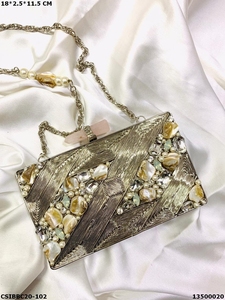 Handmade Designer Luxury Brass Mother of Pearl <b>Clutch</b> <b>Bags</b> Evening Purse <b>for</b> Bridal <b>Wedding</b> Exclusive Party <b>Bag</b> <b>for</b> Ladies - Product Image 3