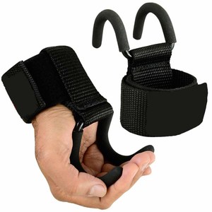 Ganchos de levantamiento de pesas para gimnasio de mujer de alta calidad logotipo personalizado Goma de doble bucle/EVA/equipo metálico de levantamiento de pesas - Product Image 5
