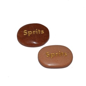 Piedras grabadas Sprits de Aventurina de melocotón | Piedras grabadas personalizadas curativas piedras de bolsillo grabadas - Product Image 1