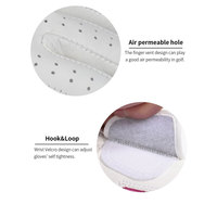 Gants de golf confortables en cuir véritable pour gaucher, avec design léger et respirant à doigts complets – Gants de sport unisexes