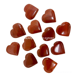 Gran jaspe rojo hecho a mano al por mayor corazones de piedras preciosas de cristal hinchado artesanías de piedra semipreciosa de exportaciones de ágata Muntaha - Product Image 2
