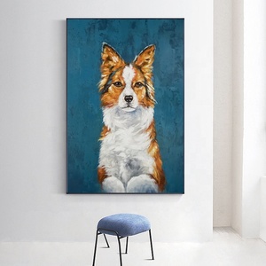 Handmade Modern Abstract Oil <strong>Painting</strong> of Animal <strong>Peacock</strong> on Canvas Home Decor Art - Product Image 2