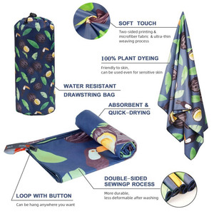 <b>Microfiber</b> Printed Quick Dry Sand Free <b>Beach</b> <b>Towel</b> With Custom Logo - Product Image 3