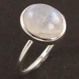 Rainbow Moonstone Gemstone Ring Designer 925 Solid Sterling Silver Rainbow Moonstone Ring For Women Handmade Silver Tanzanite Ri